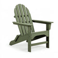 Fauteuil de jardin Adirondack 80 x 78 x 95 cm en plastique vert à dossier incliné