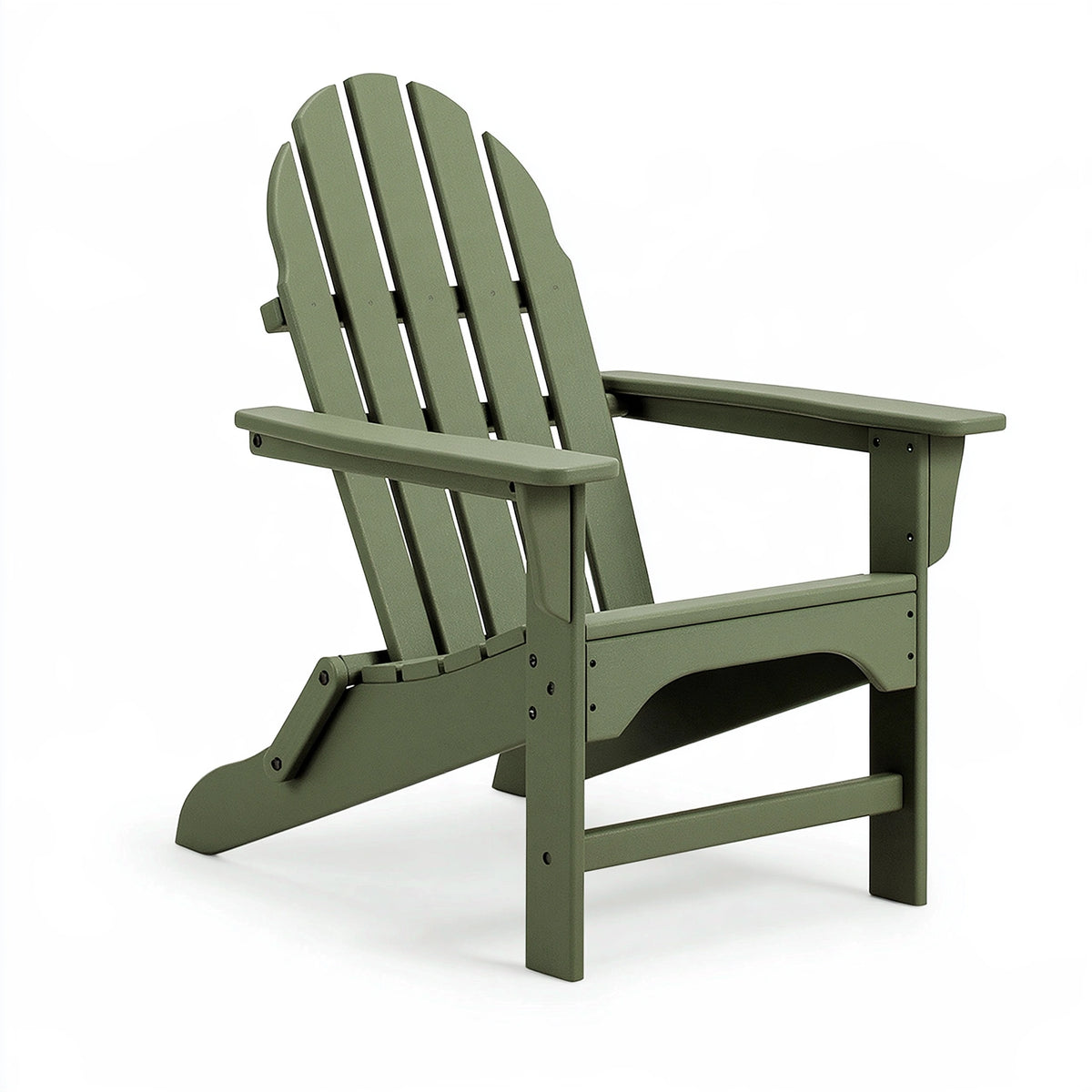 Fauteuil de jardin Adirondack 80 x 78 x 95 cm en plastique vert à dossier incliné