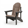 Fauteuil de jardin Adirondack 80 x 90 x 100 cm en plastique marron/noir à dossier incliné