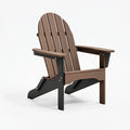 Fauteuil de jardin 80 x 88 x 98 cm en HDPE marron et noir style Adirondack