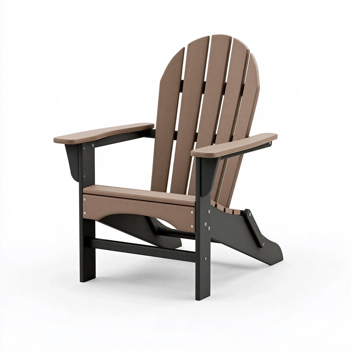 Fauteuil Adirondack 83 x 89 x 97 cm en plastique marron et noir pour extérieur