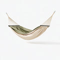 Hamac 300 x 150 cm en tissu vert crème pour jardin à barres d'écartement
