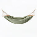 Hamac 300 x 150 cm en tissu vert avec barres en bois pour jardin suspendu