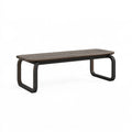 Banc 120 x 40 x 45 cm en bois brun et métal noir style contemporain